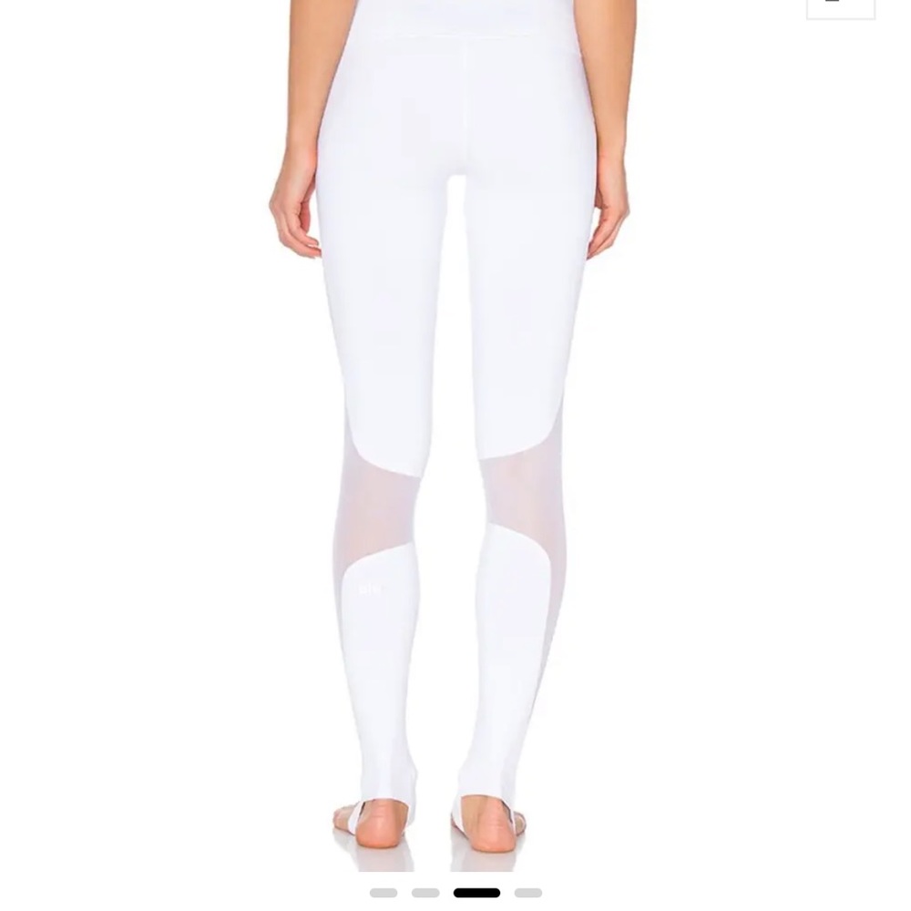 Alo Yoga Coast Mesh Inset Stirrup Leggings White New With Tags Large